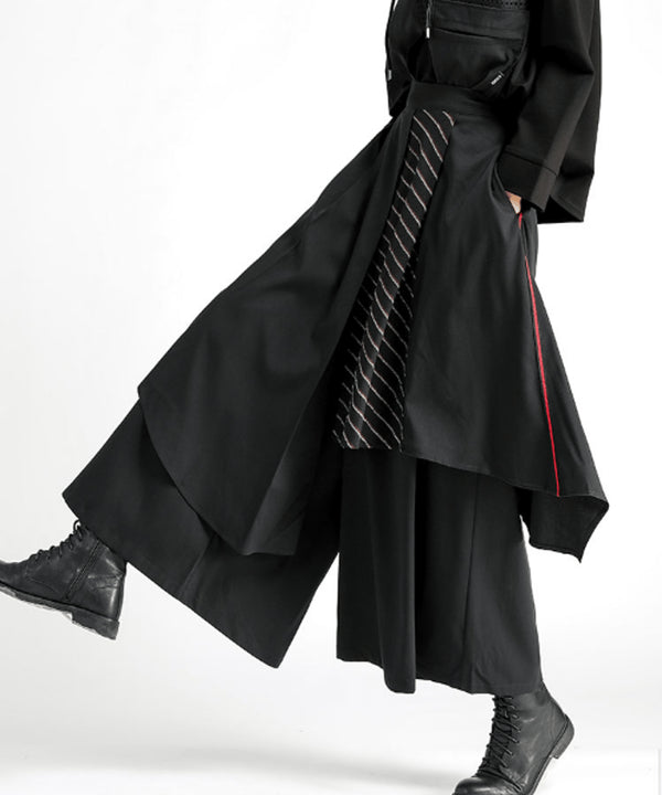 Layered Wrap Wide Pants